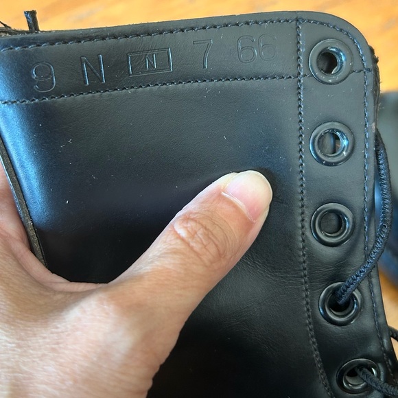 Vintage Brown Shoe Co. Black Combat Military Moto Boots SZ 9N - Picture 7 of 8